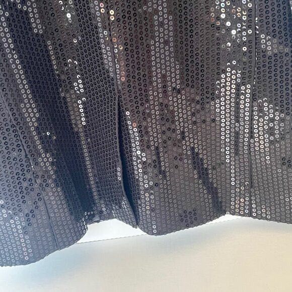 Zadig & Voltaire Vive Sequin Tuxedo Blazer Black Sparkle Jacket Womens M 38 - Picture 11 of 13